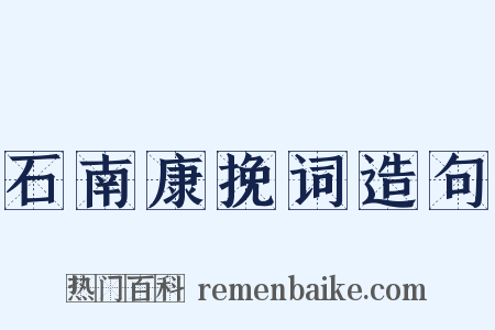 石南康挽词造句是什么意思的图片